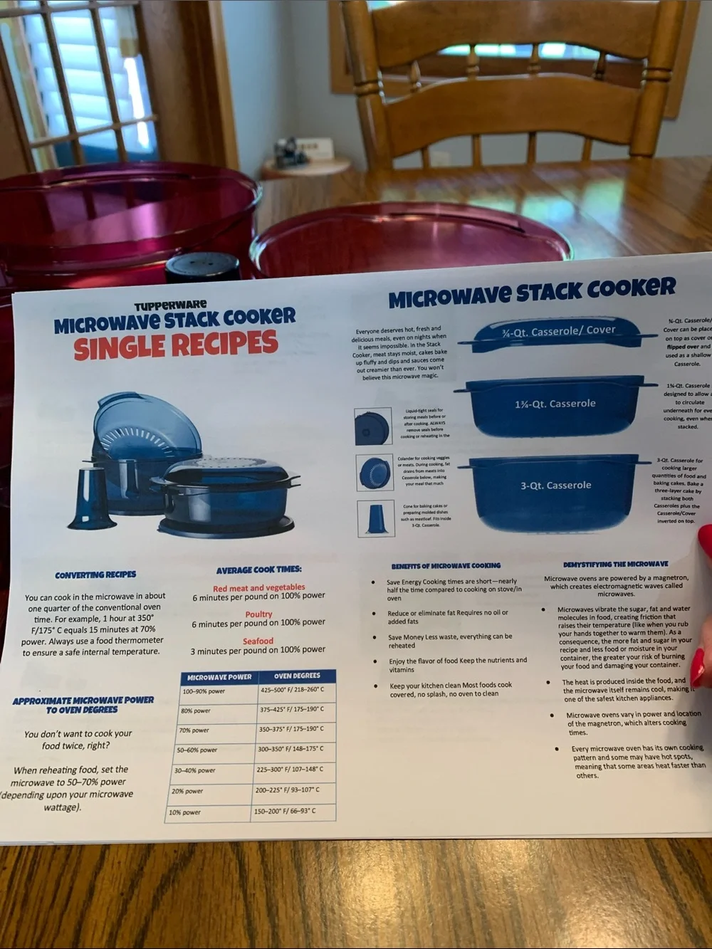 Tupperware Microwave Stack Cooker Set with Recipes - Picture 2 of 16